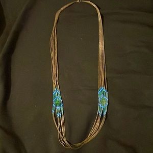Liquid Silver Long Navajo Necklace